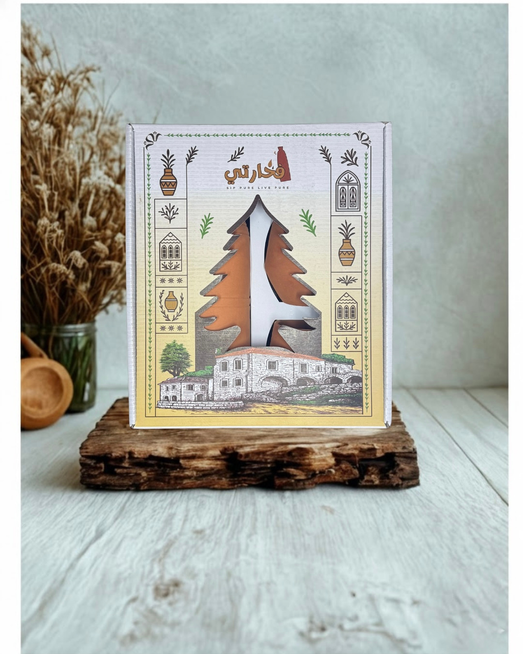 Fakharati Clay Set(Bottle + 2 Cups)